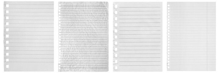 The collection isolated sheet of paper