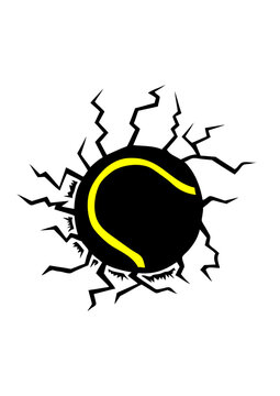 fissure tennis impact sol balle