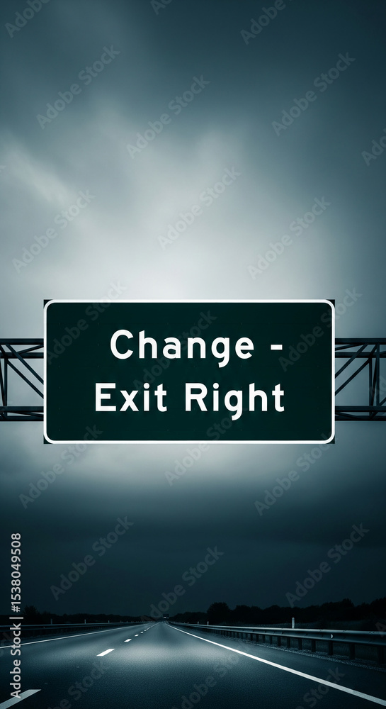 Poster highway sign indicating 