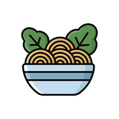 pasta plate icon vector design template simple and clean