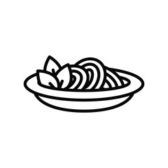 pasta plate icon vector design template simple and clean