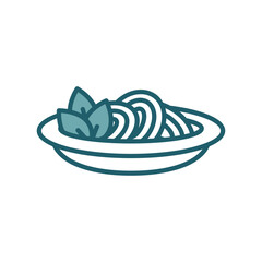 pasta plate icon vector design template simple and clean