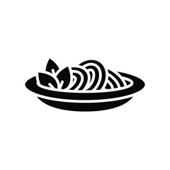 pasta plate icon vector design template simple and clean
