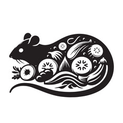 Black Ratatouille Silhouette Vector, High Quality Illustration on White Background