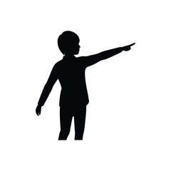 business man silhouette with hands