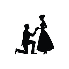 bride and groom silhouettes