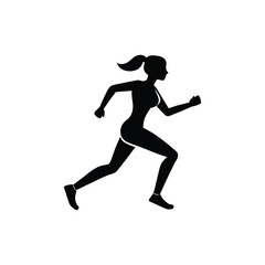 silhouette of a man running