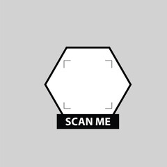 Hexagonal QR Box with Bottom Label