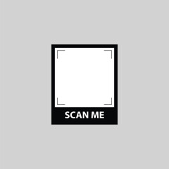 Fototapeta premium Minimal Square Frame with ‘Scan Me’