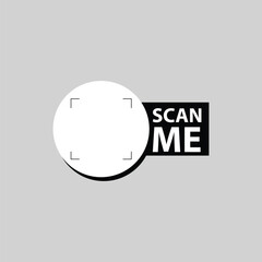 Rounded QR Frame with Big Right Label