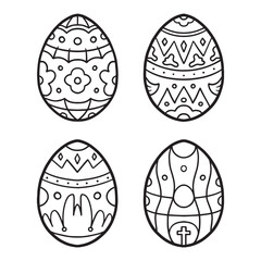 Hand drawn egg for easter drawing