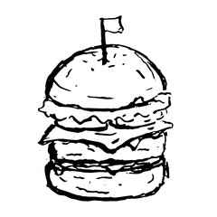 food black sketch illustration