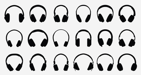 set headphone silhouette