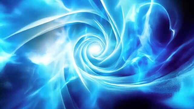 Abstract Blue Swirl Tunnel of Light Energy Flowing Through a Digital Art Space with Futuristic Design and Bright Glowing Shapes Optimized for Adobe Stock
