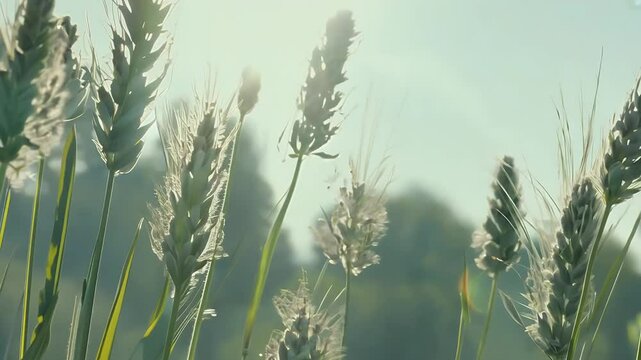 vertical video capturing serene motion blooming bulrush plants swaying gently tranquil riverside evoking calming peaceful nature scene