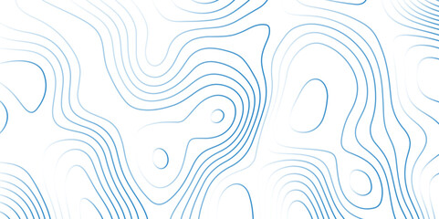 Fototapeta premium Landscape geodesy topography map background. white blue illuminated topographic lines on transparent background. Line texture pattern 
