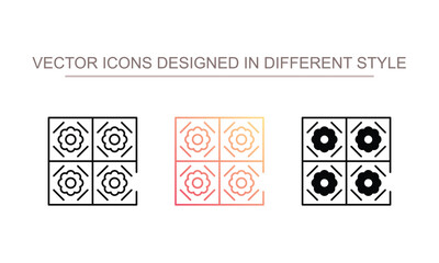 Floor Tiles icon design with white background stock illustration