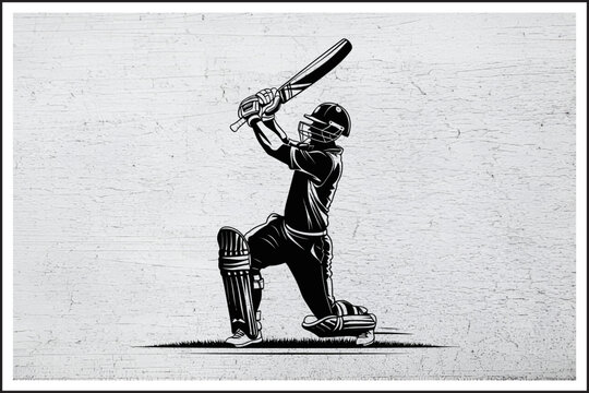 Cricket Legend in Action &ndash; Silhouette Art
The Perfect Shot &ndash; Cricket Player Silhouette
Bold Stroke &ndash; Black and White Cricket Pose
Cricketer&rsquo;s Swing &ndash; Monochrome Masterpiece