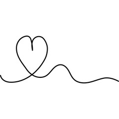 Heart Line Art