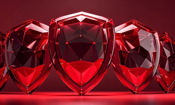 Red shields in a digital design
