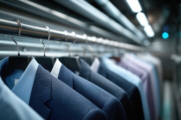 Fototapeta premium Business clothing display in a store