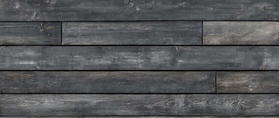 Naklejka premium Seamless dark grey wood plank background with horizontal lines and subtle texture variations