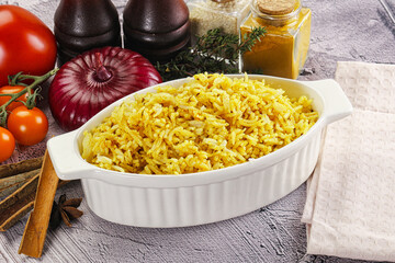 Indian cuisine lemon basmati rice