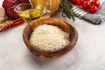 Indian cuisine - raw basmati rice