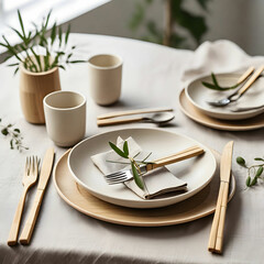 table setting for a dinner