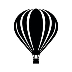 Fototapeta premium Hot air balloon silhouette vector illustration