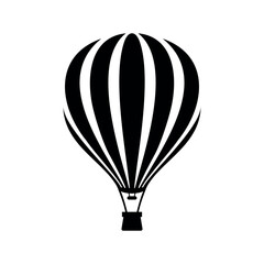 Obraz premium Air balloon silhouette icon, floating adventure concept