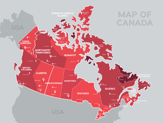 Illustrator Vector Map of Canada