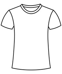 Blank T-Shirt Outline – Design Template