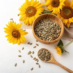 sunflower heads on the white background sunflower.