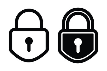 padlock icon vector illustration