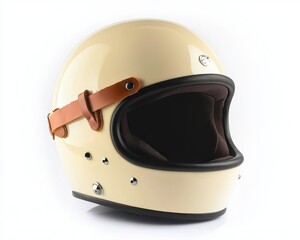 Fototapeta premium Ahelmet with a brown leather strap