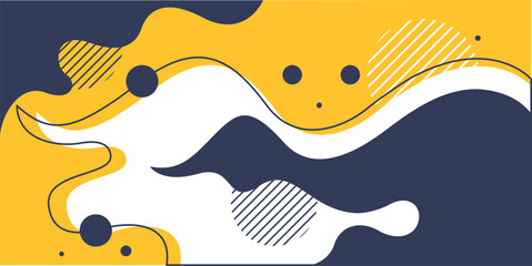 Dynamic waves and lines. Vector illustration.