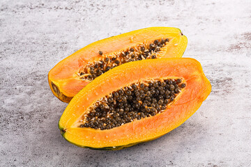 Ripe sweet juicy papaya fruit