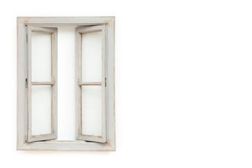 Obraz premium Real vintage house window frame set isolated on white background