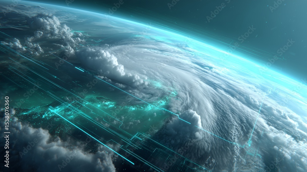 Poster high above the earth, a sophisticated satellite captures crucial data on climate conditions. this te