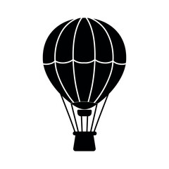 Obraz premium Air balloon logo, simple travel adventure icon