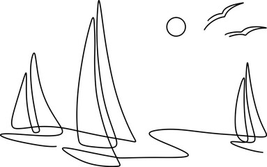 sailboat on the sea