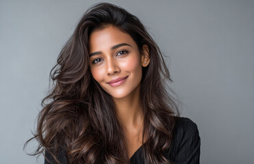 Fototapeta premium Beautiful woman with shiny and smooth hair