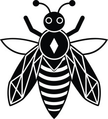 vector illustration of a bee
