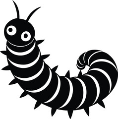 caterpillar on white background