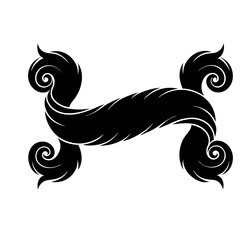 Curly swish tails for retro banner