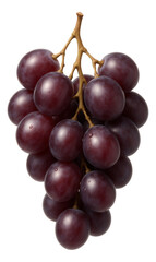 Fototapeta premium A cluster of fresh, ripe red grapes with a natural shine and smooth skin on transparent background.