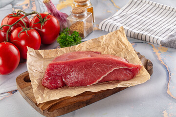 Raw beef meat fillet piece