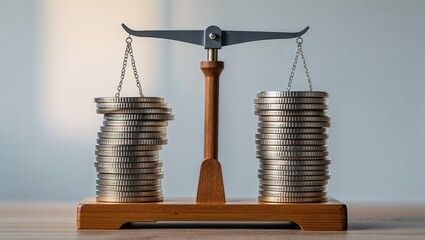 coins on a scale