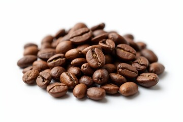 Fototapeta premium Set of fresh roasted coffee beans isolated on white background.